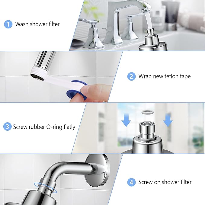 Filtered Shower Head, 3 Modes High Pressure Shower Head - Image 8