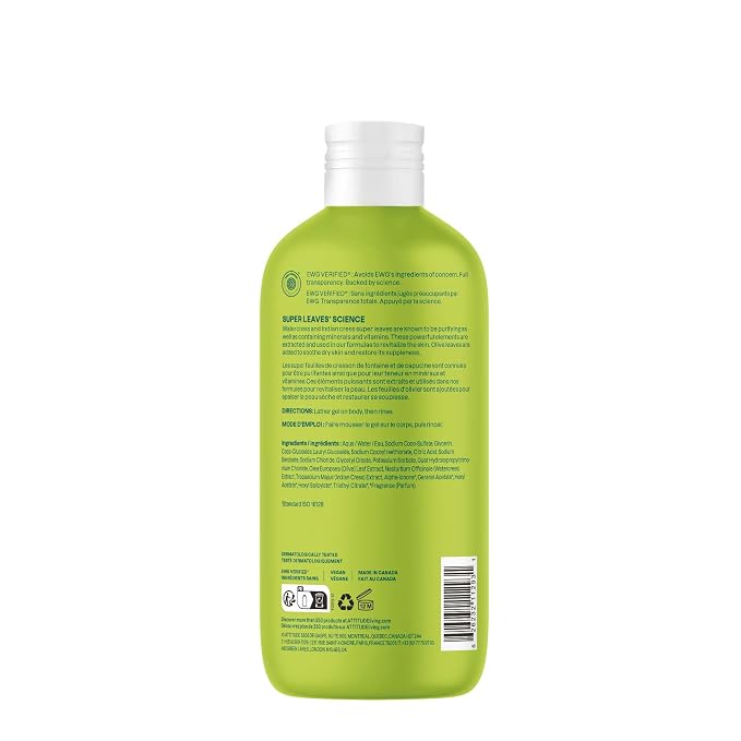 ATTITUDE Body Wash, EWG Verified Shower Gel, Dermatologically Tested, Plant and - Image 8