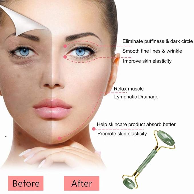 Ysrisny Gua Sha Facial Tools Jade Roller - Image 4