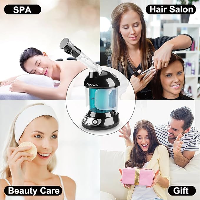 Facial Steamer - DENFANY Nano Ionic Face Steamer - Portable Facial Steamer - Image 6