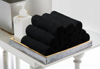 Avalon Towels Cotton Washcloths 24-Pack – 12 x 12 Inch Black Super Soft & - Image 4