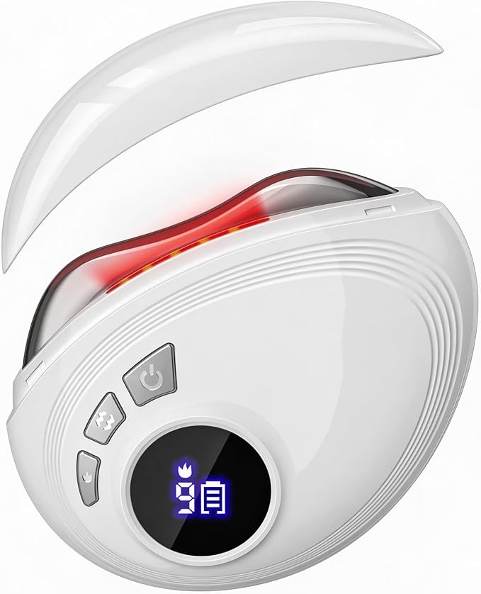 Professional LED Red Light Gua Sha Massager, 9-Level Adjustable Face and Neck by Unknown