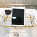BDL Bathtub Caddy Expandable Bath Tub Tray Table - Image 2