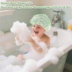 18 Pack Shower Caps for Women, Waterproof Reusable & Disposable Adjustable Bath - Image 6