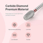 MelodySusie 5mm Round Tapered Cuticle Clean Nail Drill Bit 3/32'', Professional - Image 6