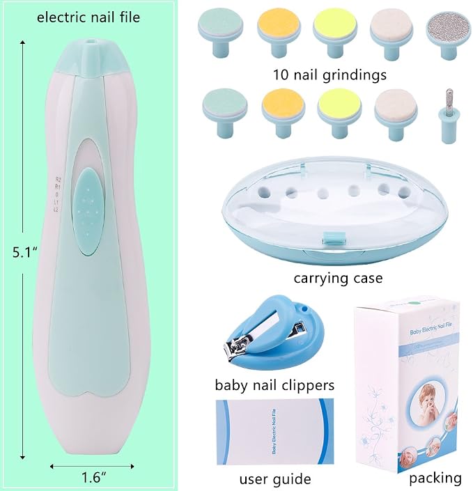 Baby Nail Trimmer Electric Nail File Baby Nail Clippers, Safe Nail Filer - Image 8