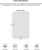 Tens Towels Pack of 4 Extra Large Bath Towels 30 x 60 Inches, 100% Cotton - Image 7