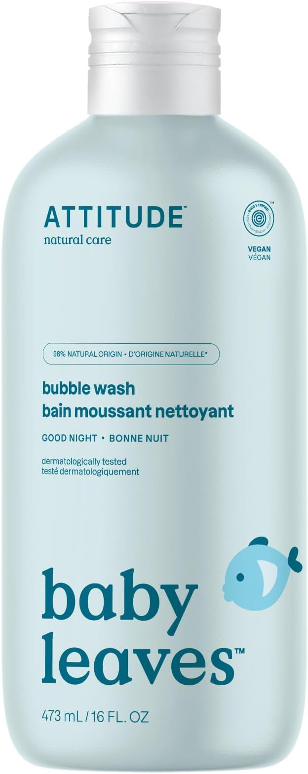 ATTITUDE Bubble Body Wash for Baby, EWG Verified, Dermatologically Tested by ATTITUDE