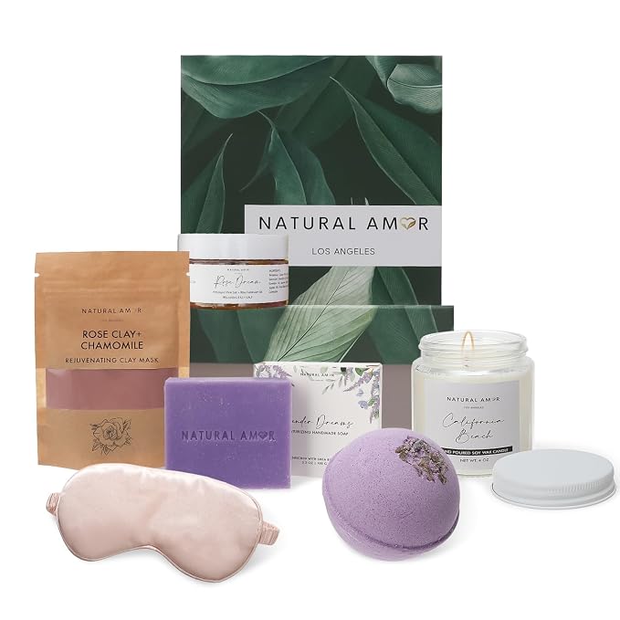 Natural Amor Spa Gift Set for Women – 6-Piece Self Care Gift Box by NATURALAMORLOSANGELES