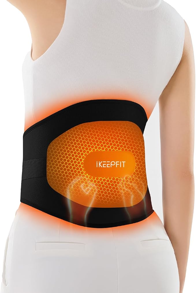 IKEEPFIT Portable Heating Pad for Back, Cordless Wearable Heat Belt - Image 3