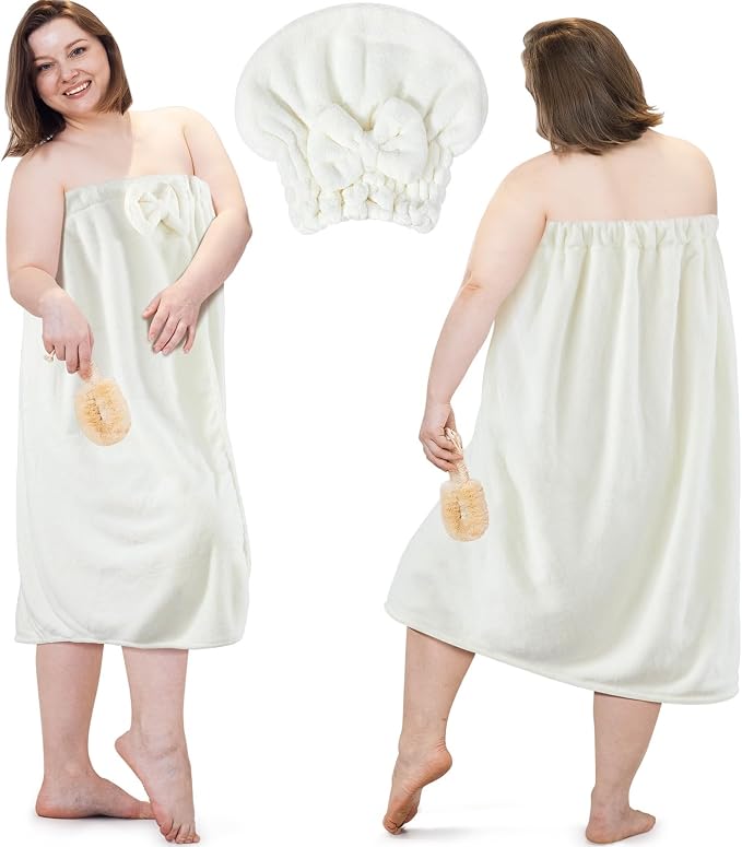 Xtinmee 2 Sets Womens Wrap Towel by Xtinmee