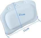 Bath Pillow with Suction Cups Spa Headrest Cushion - Image 3