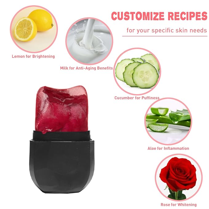 Ice Mold for Face, Facial Ice Roller and Gua Sha Facial Tool, Reusable Facial - Image 3