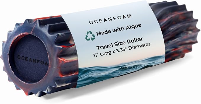 Oceanfoam Ripple Travel Foam Roller Firm Mini Foam Roller by Oceanfoam