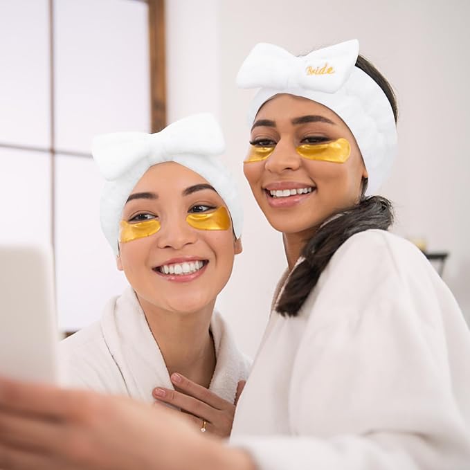 Semato Bachelorette Party Favor Set Bride and Bridesmaid Spa Headband Skincare - Image 5