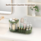 360 Rotating Makeup Organizer for Vanity, 2 Small Trays & 5 Compartments for - Image 4