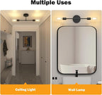 FadimiKoo 2-Light Black Bathroom Light Fixtures, Modern Wall Sconces Lighting - Image 4