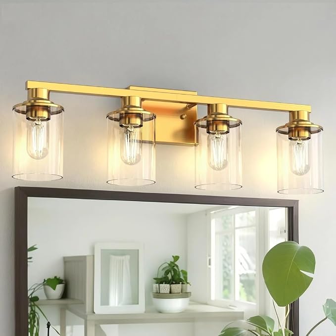 L LOHAS LED Gold Bathroom Light Fixtures by LLOHASLED