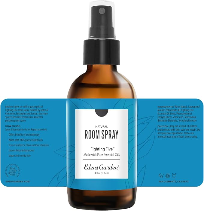 Edens Garden Fighting Five Natural Room & Linen Spray – 100% Pure Essential Oil - Image 9