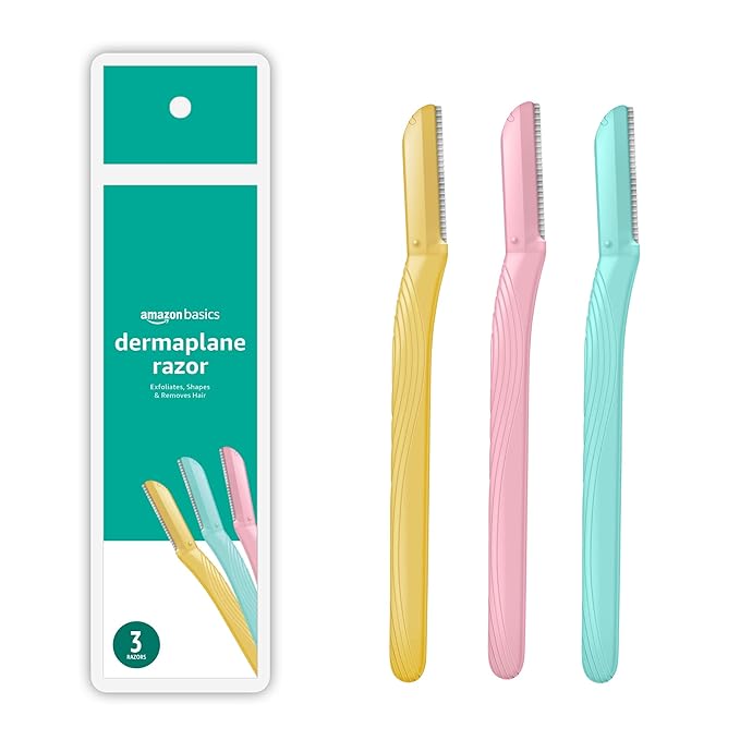 Amazon Basics Women's Dermaplaning Tool, Peach Fuzz Remover, Facial Hair Removal by AmazonBasics
