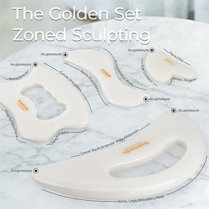 Scienlodic 4 Pcs Gua Sha Massage Tools - Image 2