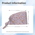 Scrub Cap for Women and Men Boho Black Leaf Pattern Adjustable Breathable - Image 3