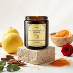 Lemon Scented Candles, 7oz Soy Wax Candle, Long Lasting Aromatherapy Jar Candle - Image 4