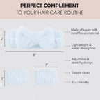 Ayesha Blue Spa Headband and Wristband Set - Image 4