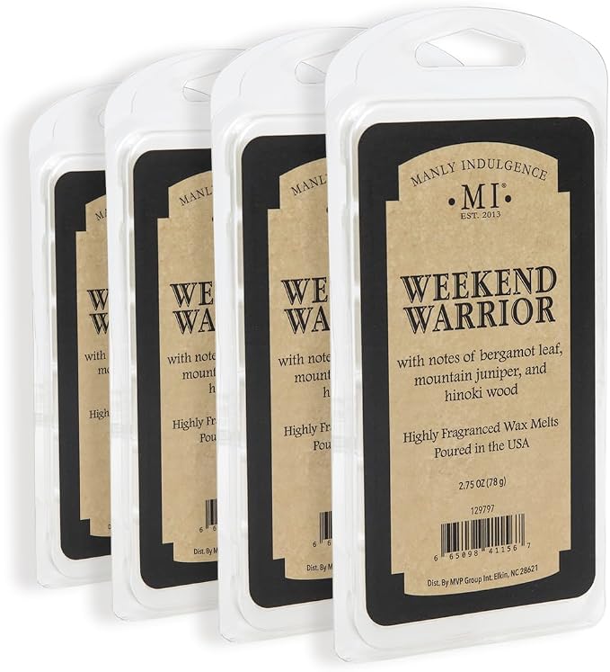 Manly Indulgence Weekend Warrior Scented Wax Melts, Wax Melt Warmer Cubes by ManlyIndulgence