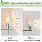MOKATNG 3-Light Bathroom Light Fixtures, 19.5 in Brushed Nickle Vanity Lights - Image 8