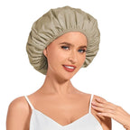 Shower Cap for Women Waterproof Reusable, Large Shower Cap Non-Slip by KAFTERI