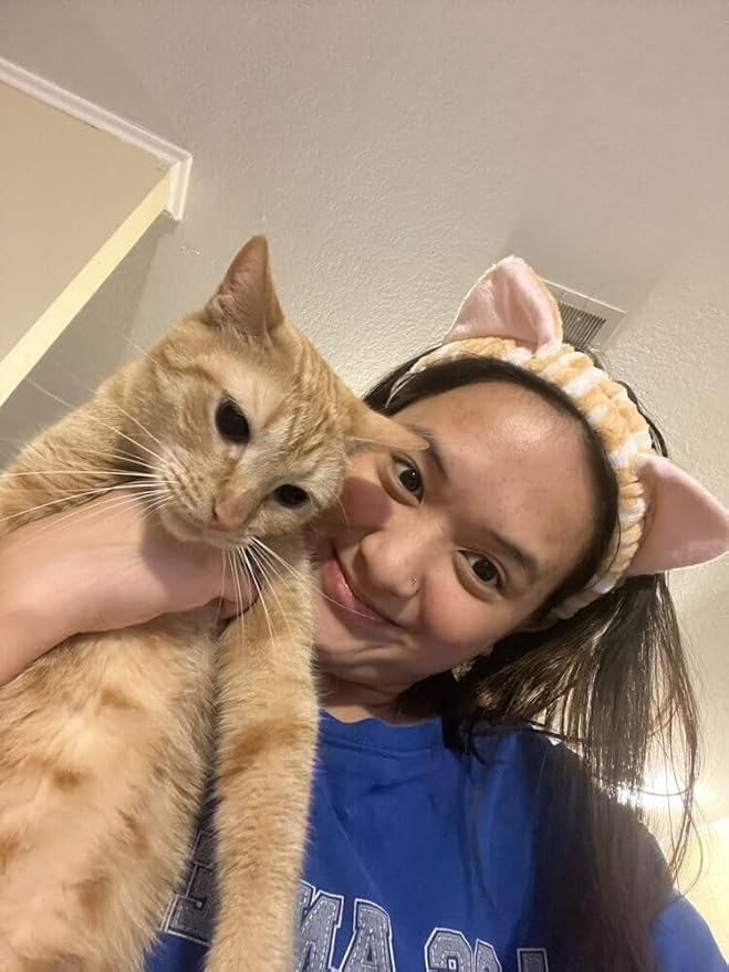 TEBIEKOY Plush Cat Ears Spa Headband - Image 3