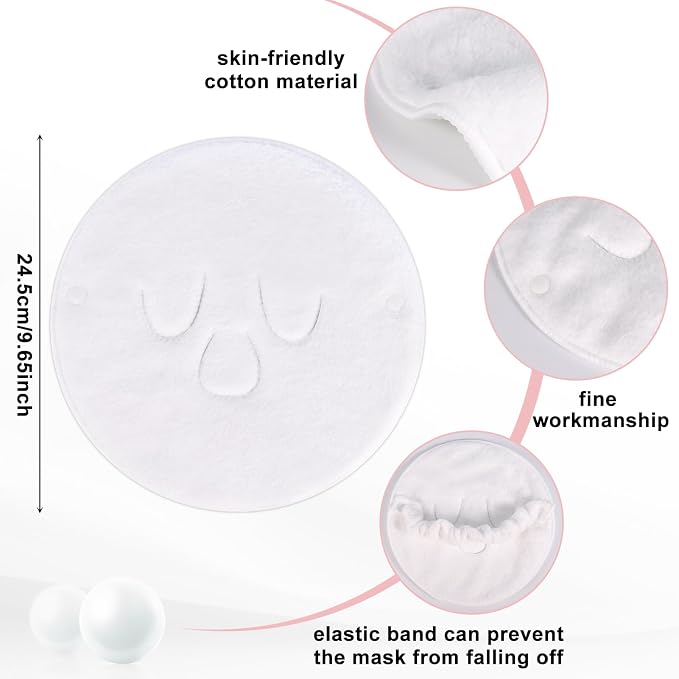 Face Steaming Towel, 4 Pack Reusable Face Towel Cold Hot Compress Facial - Image 7