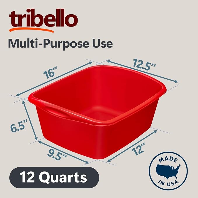 Tribello Plastic Wash Tub Dishpan Basin and Foot Bath - Image 2