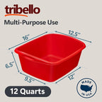 Tribello Plastic Wash Tub Dishpan Basin and Foot Bath - Image 2
