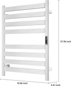 Heated Wall Mounted Electric Towel Warmer Rack, Timer & Temperature Control - Image 4
