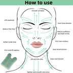 Gua Sha Facials Tools for Nose Massage Tools Board Natural Jade Stone for SPA - Image 3