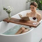 Premium Acacia Wood Bathtub Tray Caddy - Image 5