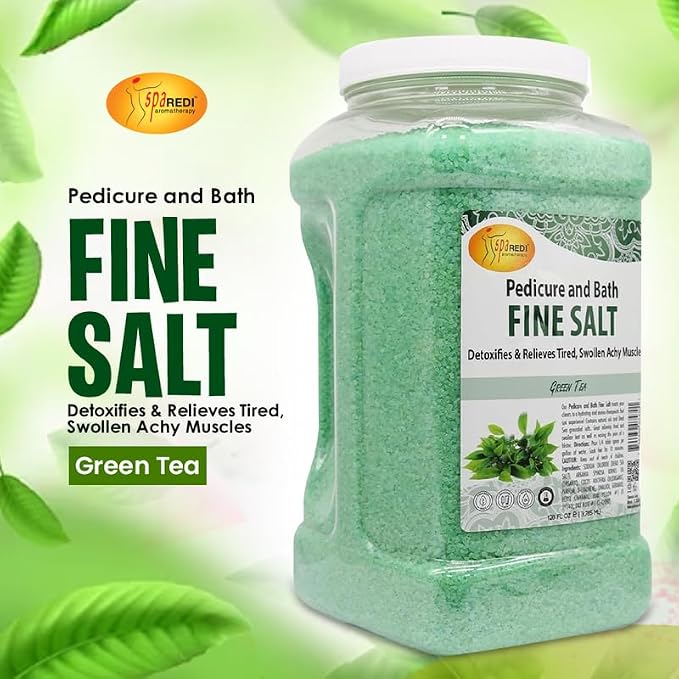 SPA REDI - Detox Foot Soak Pedicure and Bath Fine Salt, 128 Oz - Made - Image 2