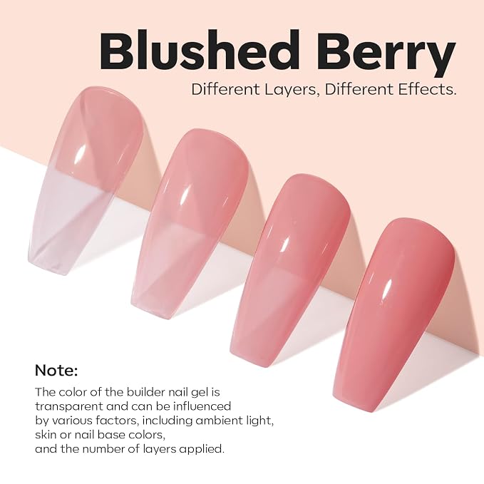 modelones Nail Strengthener and Growth Blushed Berry Nail Repair - Image 4