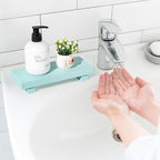 zoocatia Small Wood Tray Pedestal Stand Farmhouse Bathroom Decor Decorative - Image 2