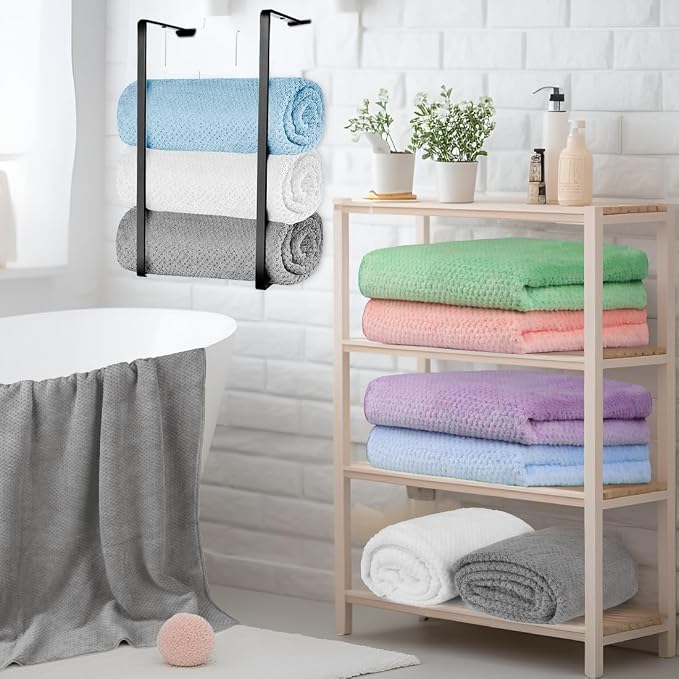 HOMEXCEL 6 Pack Bath Towel Set, Microfiber Ultra Soft Highly Absorbent Bath - Image 7