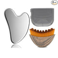 Stainless Steel Gua Sha Tool & Lymphatic Drainage Face Brush Set, Facial by EDCBMB