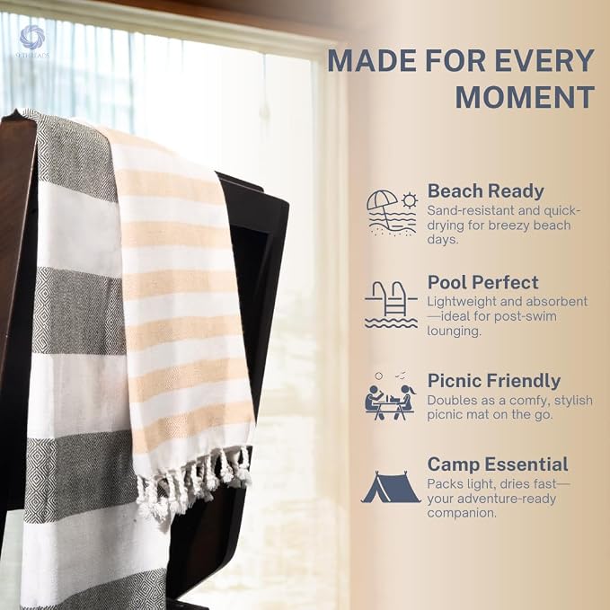 Cotton Turkish Beach Towel - Image 4