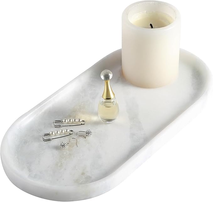 Koville African Natural Marble Decorative Tray, Catchall Tray by Koville