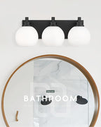 Bathroom Light Fixtures, 3-Light Matte Black Vanity Light, Modern Wall Sconces - Image 8