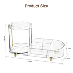 Makeup Organizer Countertop for Vanity, Rotating Perfume Tray - Image 7