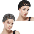 WLLHYF Wig Cap Thick Long Hair Caps Adjustable Net Mesh Braided Weaving Making - Image 6