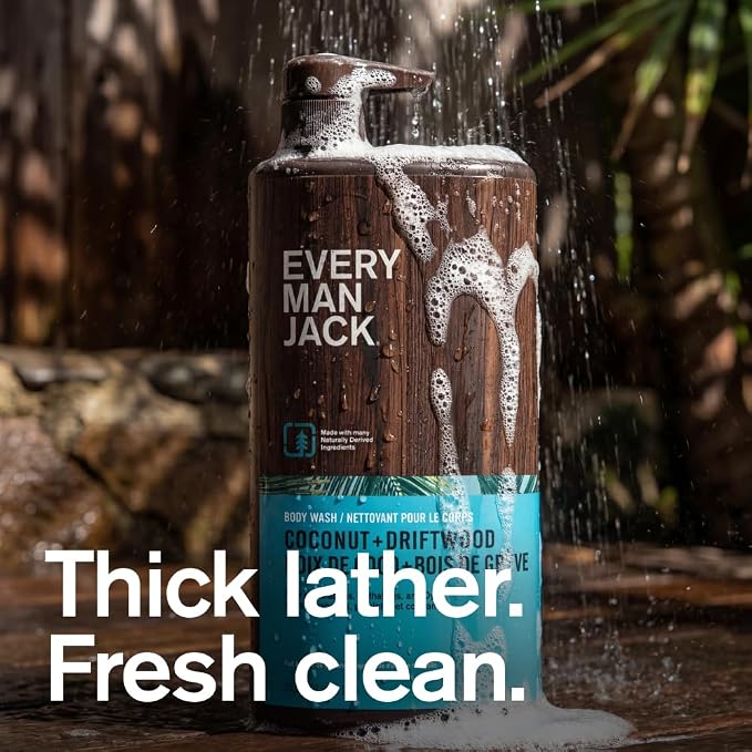 Every Man Jack Coconut + Driftwood Mens Body Wash - Image 2