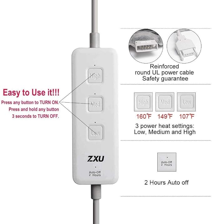 Heating Pad for Back Pain and Cramps Relief - Image 3